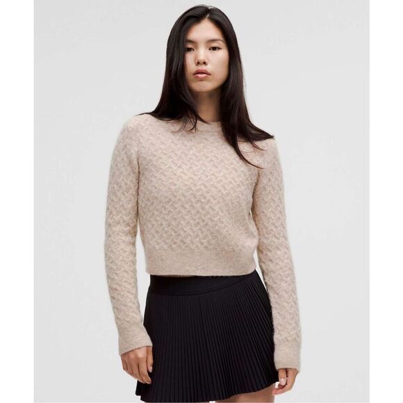Womens Lululemon Alpaca Wool-blend Crosshatch Sweater - Picture 1 of 6
